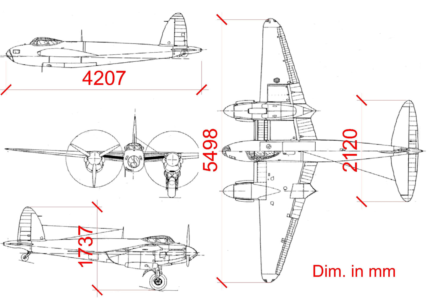 Mosquito DH98 PRO escala 1/3