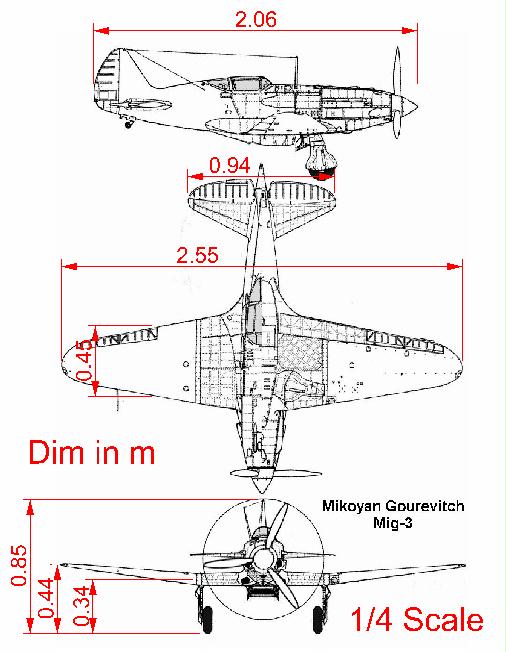 MIG 3 Escala 1/4 PRO