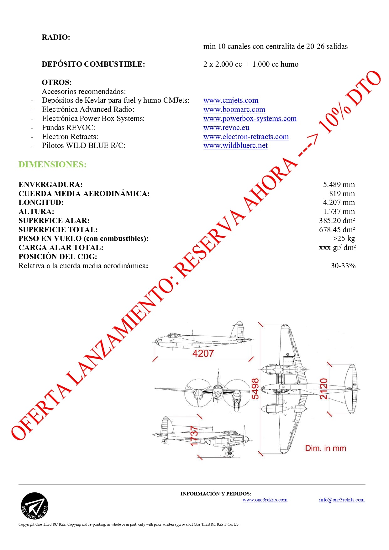 Mosquito DH98 PRO escala 1/3