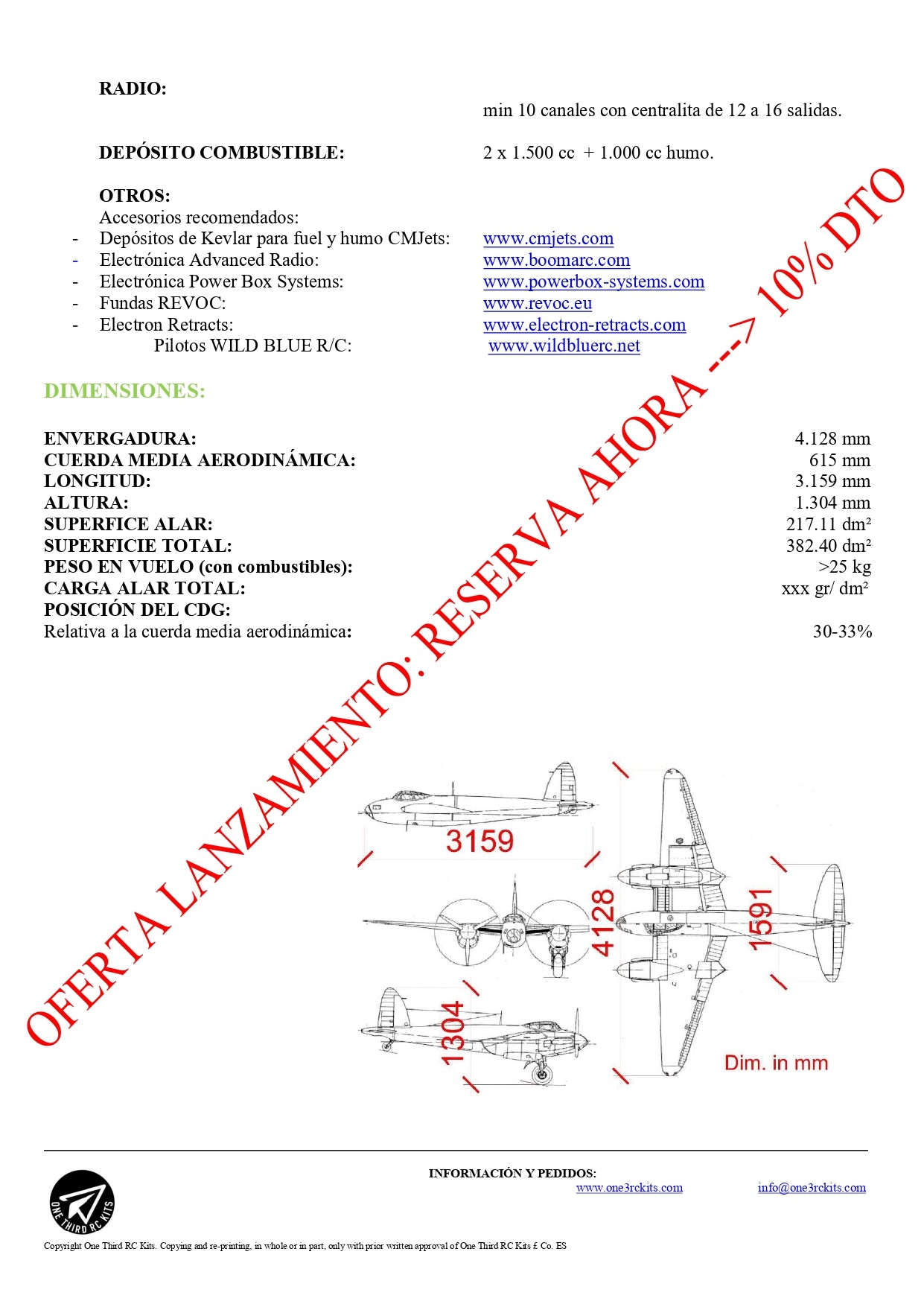 Mosquito DH98 PRO escala 1/4