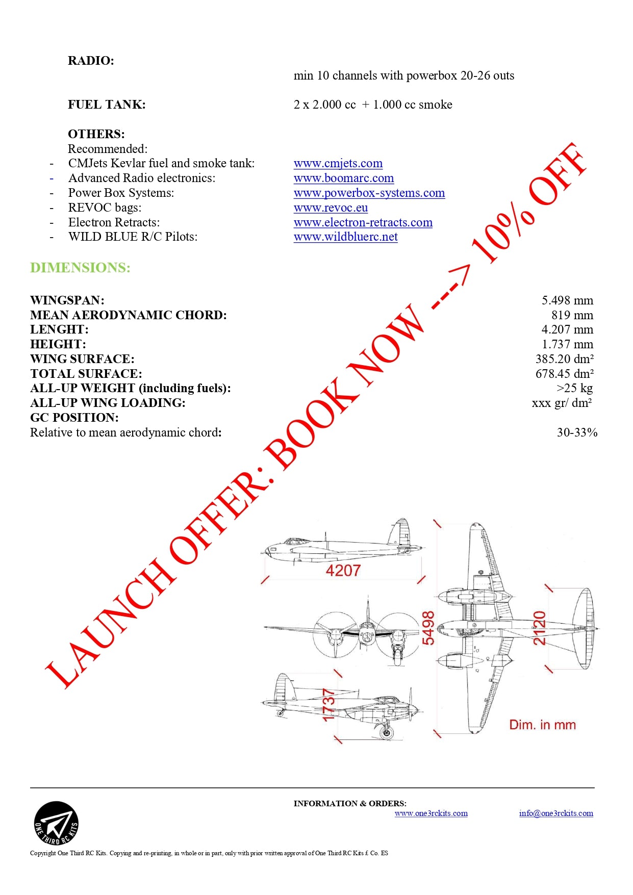 Mosquito DH98 PRO escala 1/3