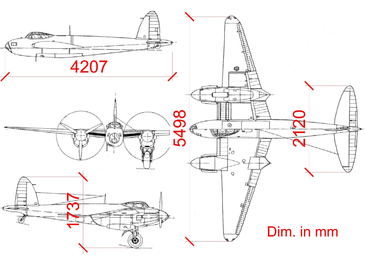 DH98 Mosquito PRO escala 1/3