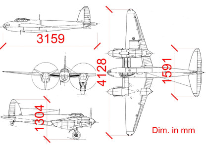 DH98 Mosquito PRO escala 1/4