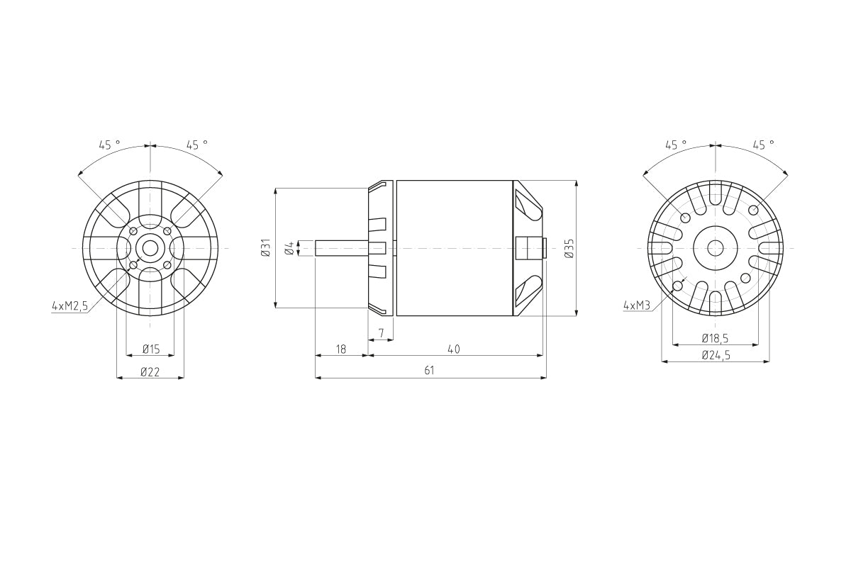 KAVAN Brushless motor C3542-1250