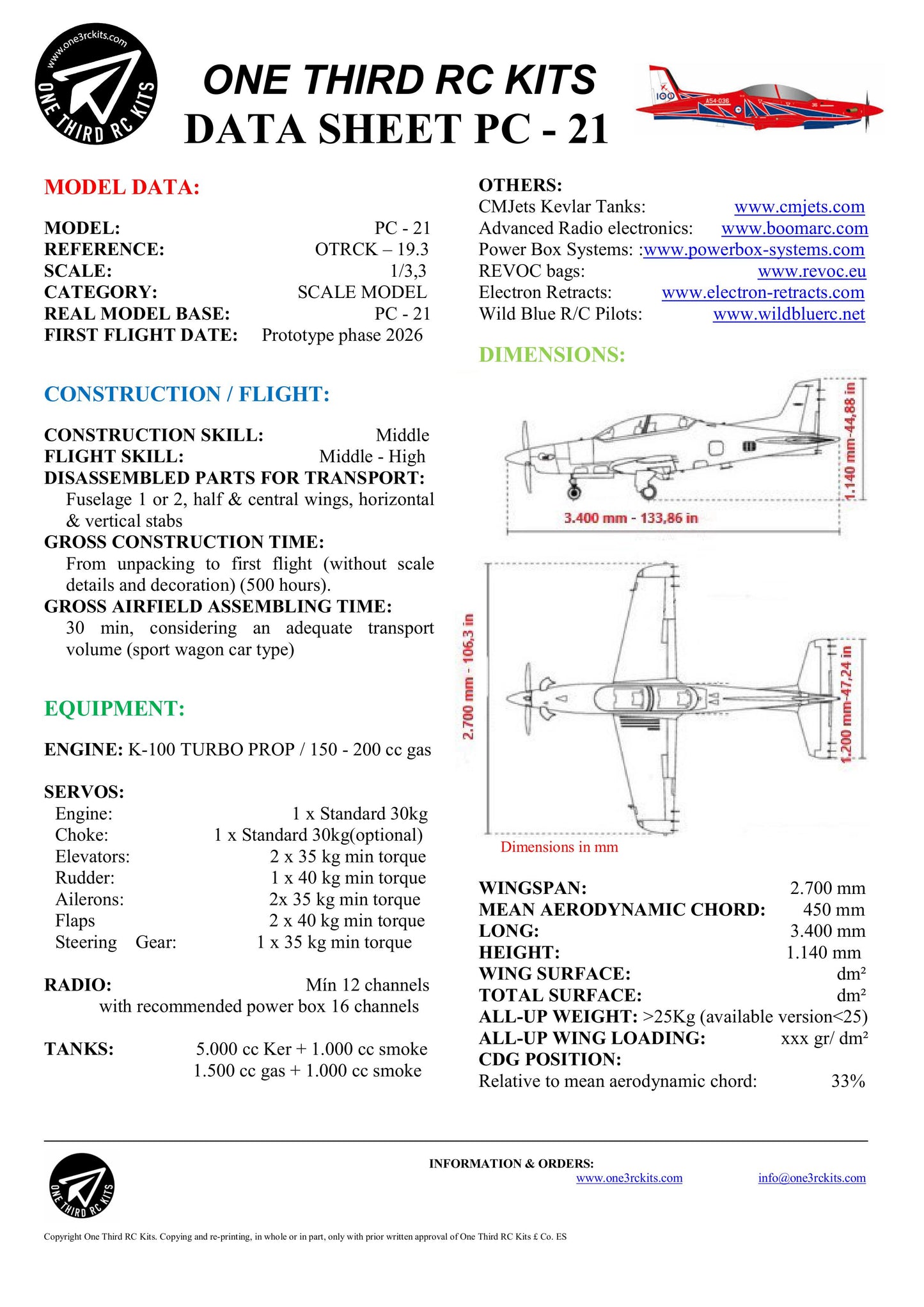 PC-21 KIT PRO (3.400L - 2.700WS)